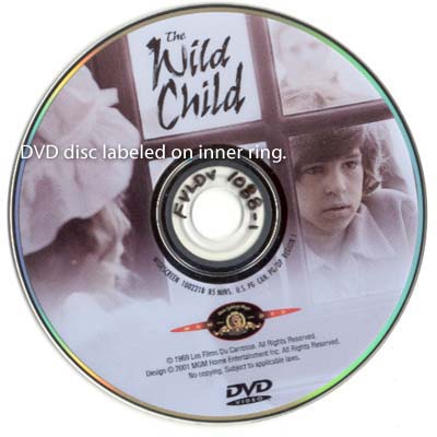 DVD disc labeled on inner ring
