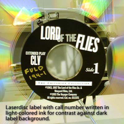 Laserdisc label