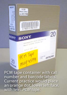 PCM tape container